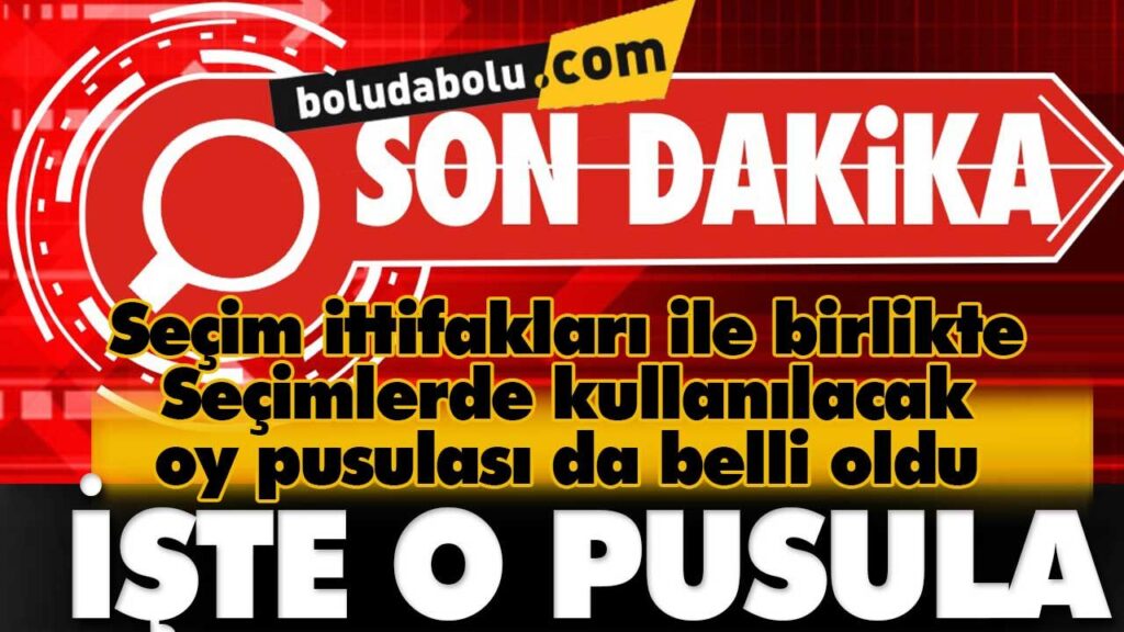 Oy pusulası böyle olacak! Oy pusulası böyle olacak!