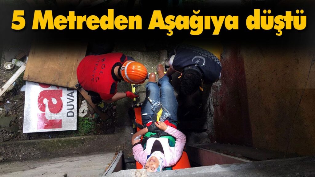 5 metreden düşen temizlik işçisi kadın yaralandı 5 metreden düşen temizlik işçisi kadın yaralandı