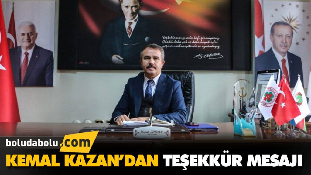 KEMAL KAZAN’DAN TEŞEKKÜR MESAJI KEMAL KAZAN’DAN TEŞEKKÜR MESAJI