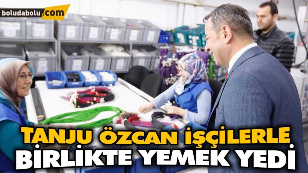 TANJU ÖZCAN İŞÇİLERLE BİRLİKTE YEMEK YEDİ TANJU ÖZCAN İŞÇİLERLE BİRLİKTE YEMEK YEDİ