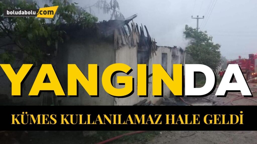 YANGINDA KÜMES KULLANILAMAZ HALE GELDİ YANGINDA KÜMES KULLANILAMAZ HALE GELDİ