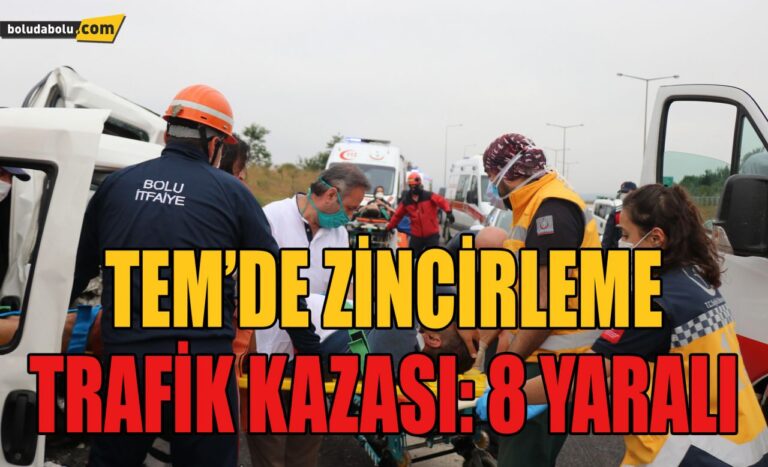 TEM’de zincirleme trafik kazası: 8 yaralı
