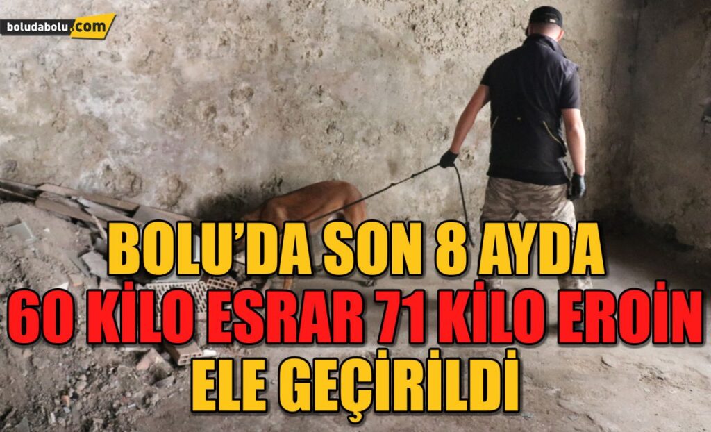 Bolu’da son sekiz ayda 60 kilo esrar 71 kilo eroin ele geçirildi Bolu’da son sekiz ayda 60 kilo esrar 71 kilo eroin ele geçirildi
