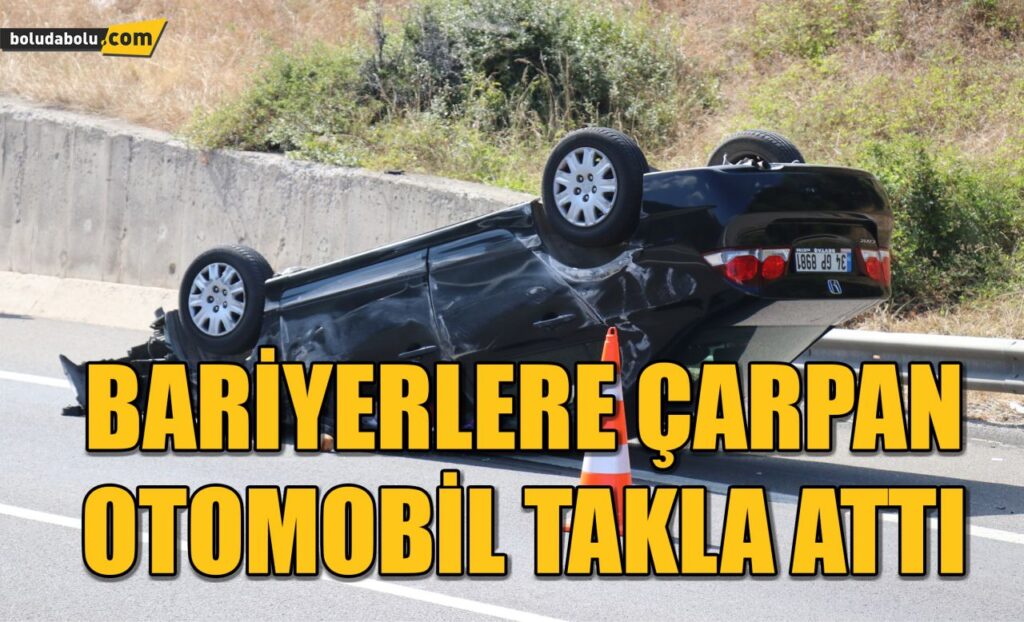 TEM’de bariyerlere çarpan otomobil takla attı: 1 yaralı TEM’de bariyerlere çarpan otomobil takla attı: 1 yaralı