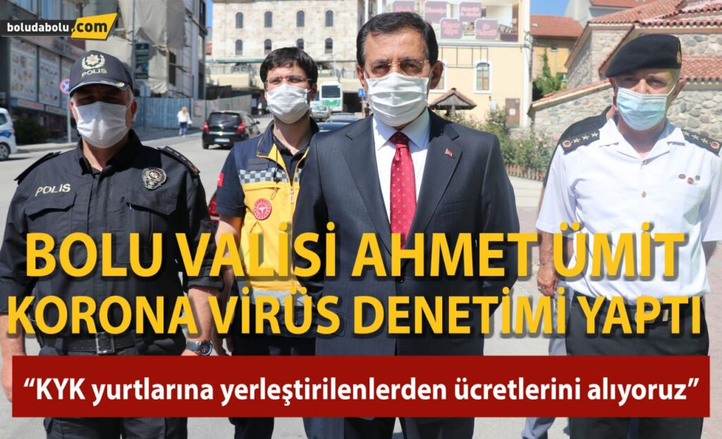 Bolu Valisi Ahmet Ümit, şehir içi otobüslerde korona virüs denetimi yaptı Bolu Valisi Ahmet Ümit, şehir içi otobüslerde korona virüs denetimi yaptı