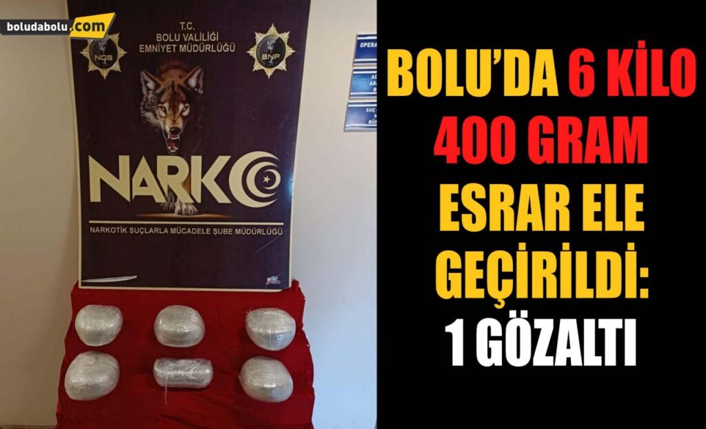 Bolu’da 6 kilo 450 gram esrar ele geçirildi: 1 gözaltı Bolu’da 6 kilo 450 gram esrar ele geçirildi: 1 gözaltı