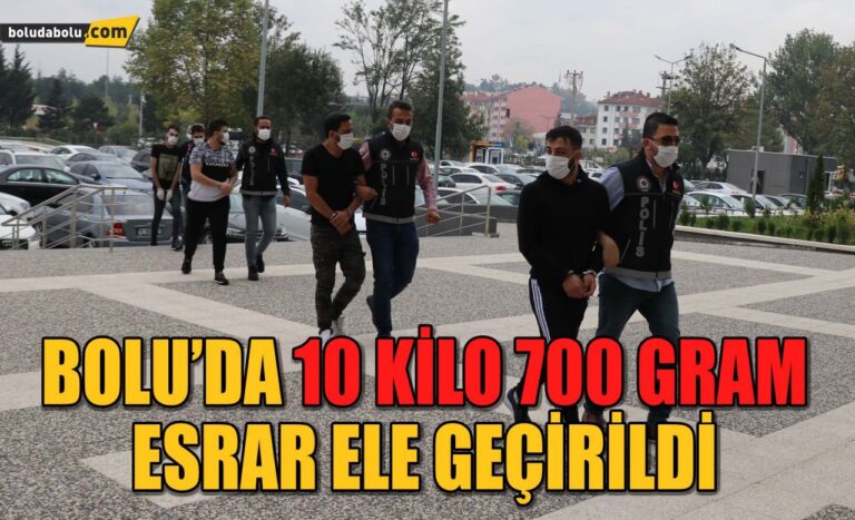 Bolu’da 10 kilo 700 gram esrar ele geçirildi