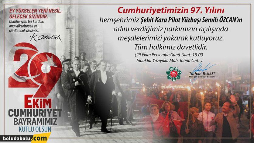 97. YIL COŞKUSU MENGEN’DE YAŞANACAK 97. YIL COŞKUSU MENGEN’DE YAŞANACAK