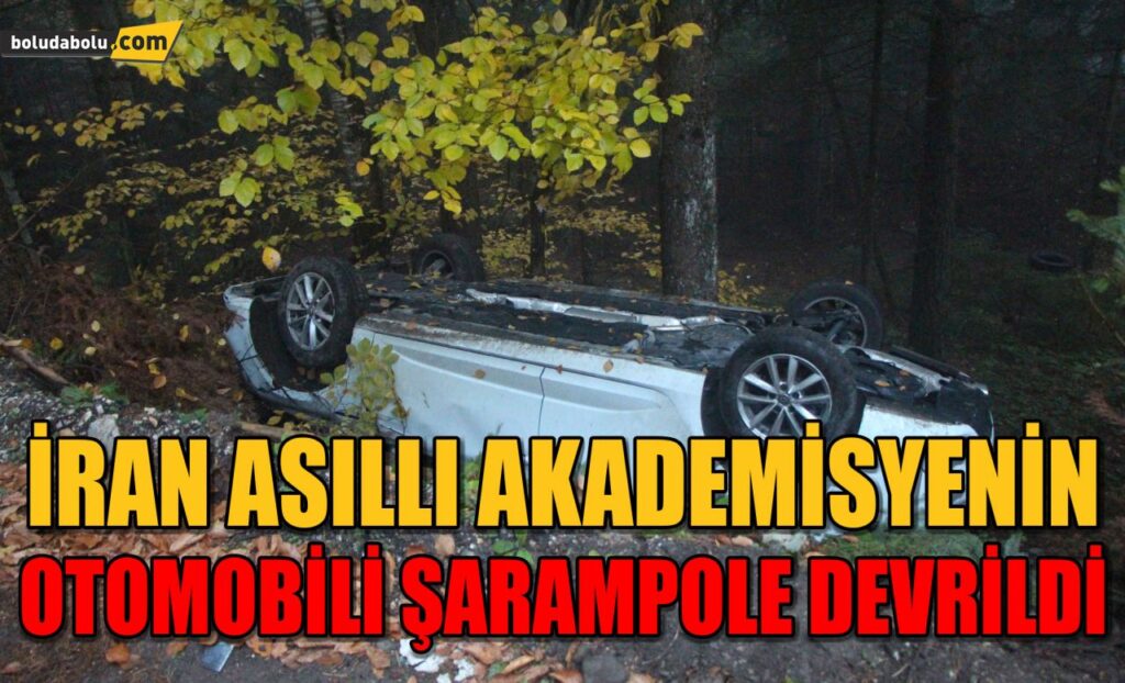 İran asıllı akademisyenin otomobili şarampole devrildi: 1 yaralı İran asıllı akademisyenin otomobili şarampole devrildi: 1 yaralı