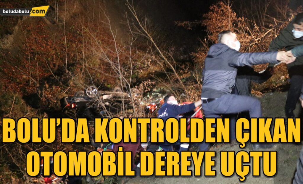 Bolu’da kontrolden çıkan otomobil dereye uçtu: 1’i ağır 4 yaralı Bolu’da kontrolden çıkan otomobil dereye uçtu: 1’i ağır 4 yaralı
