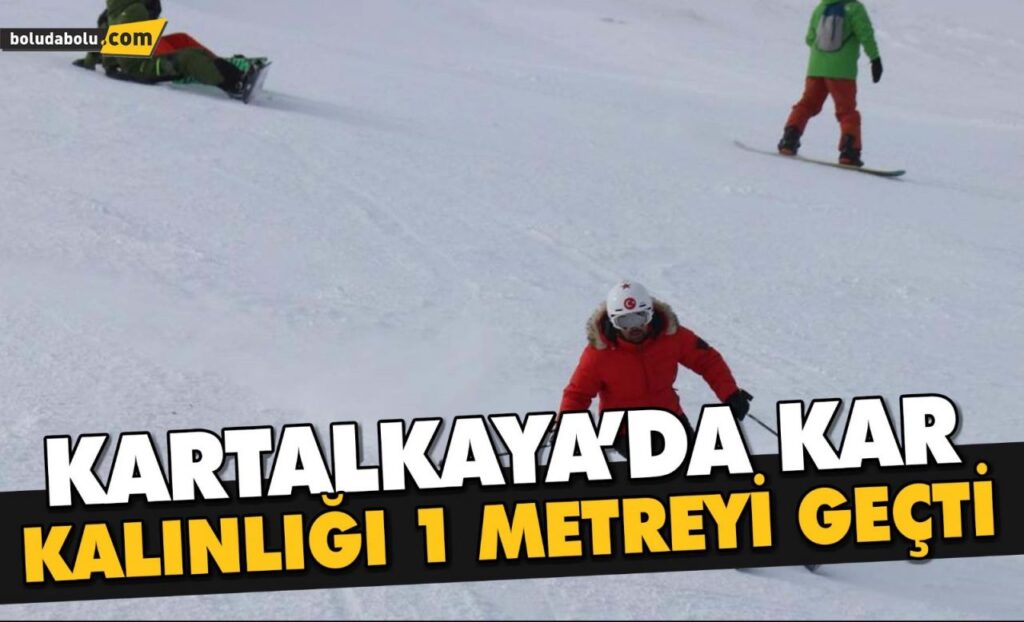 Kartalkaya’da kar kalınlığı 1 metreyi geçti Kartalkaya’da kar kalınlığı 1 metreyi geçti