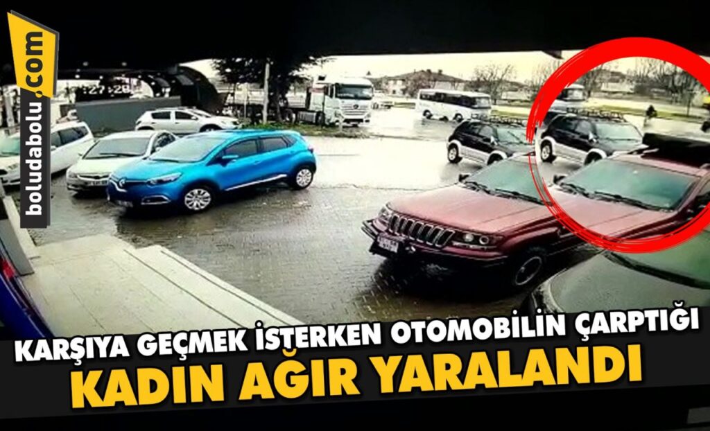 Karşıya geçmek isterken otomobilin çarptığı kadın ağır yaralandı Karşıya geçmek isterken otomobilin çarptığı kadın ağır yaralandı