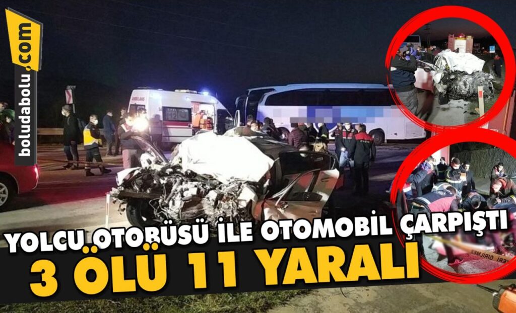Akçakoca’da yolcu otobüsü ile otomobil çarpıştı: 3 ölü, 11 yaralı Akçakoca’da yolcu otobüsü ile otomobil çarpıştı: 3 ölü, 11 yaralı