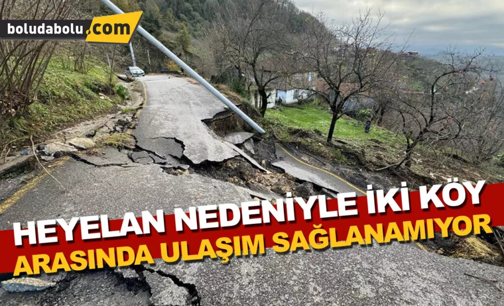 Düzce’de heyelan nedeniyle iki köy arasında ulaşım sağlanamıyor