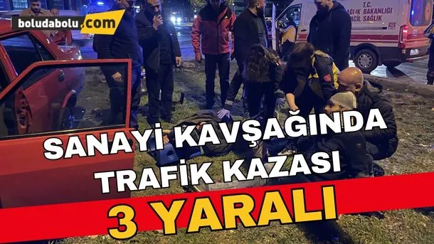 Ciple otomobil çarpıştı; 3 yaralı