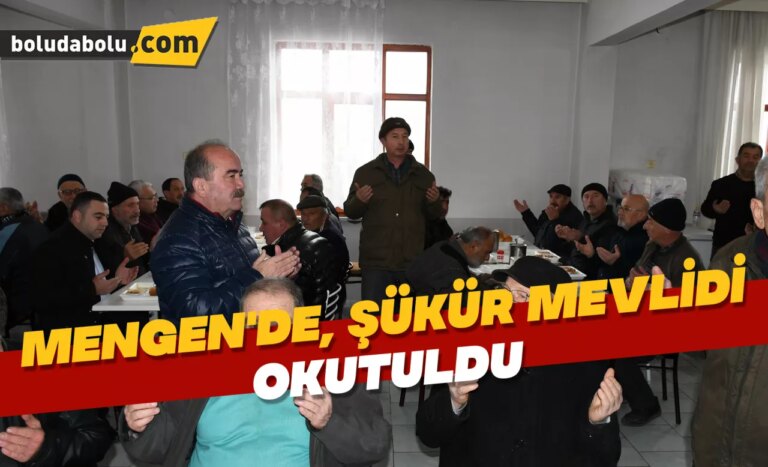 Mengen’de, şükür mevlidi okutuldu