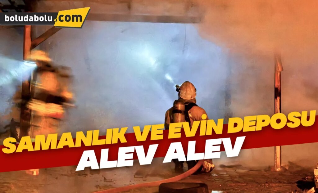 Düzce’de samanlık ve evin deposu yandı Düzce’de samanlık ve evin deposu yandı