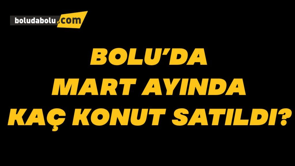 Bolu’da Mart ayında 364 konut satıldı Bolu’da Mart ayında 364 konut satıldı