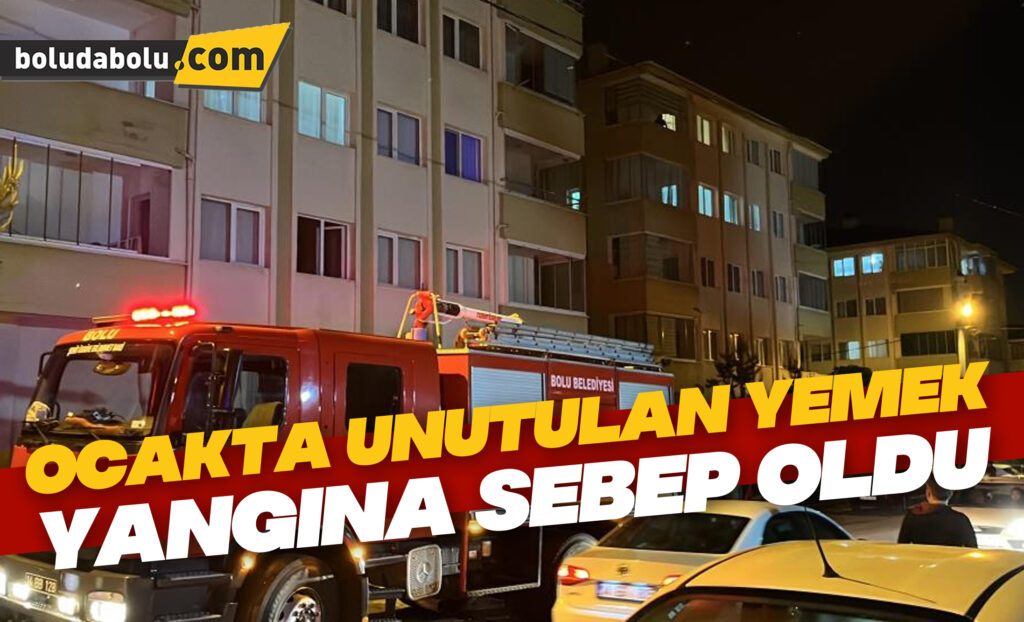 Ocakta unutulan yemek yangına sebep oldu Ocakta unutulan yemek yangına sebep oldu