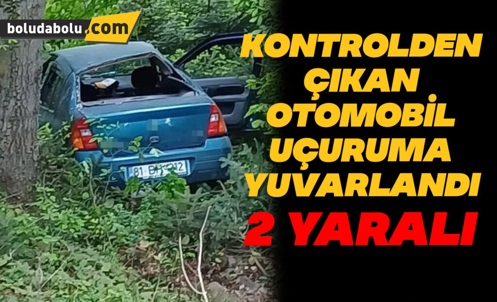Kontrolden çıkan otomobil uçuruma yuvarlandı: 2 yaralı Kontrolden çıkan otomobil uçuruma yuvarlandı: 2 yaralı