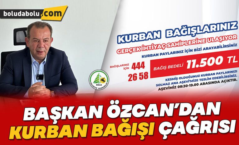 Başkan Tanju Özcan’dan kurban bağışı çağrısı