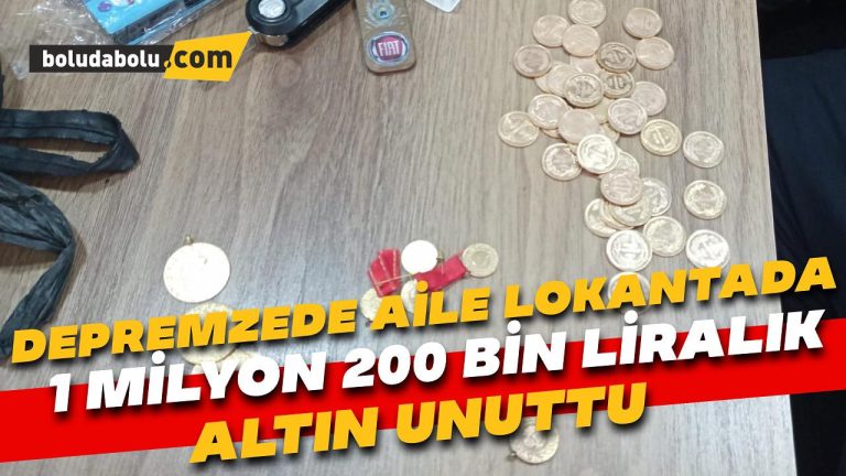 Depremzede aile lokantada 1 milyon 200 bin liralık altın unuttu