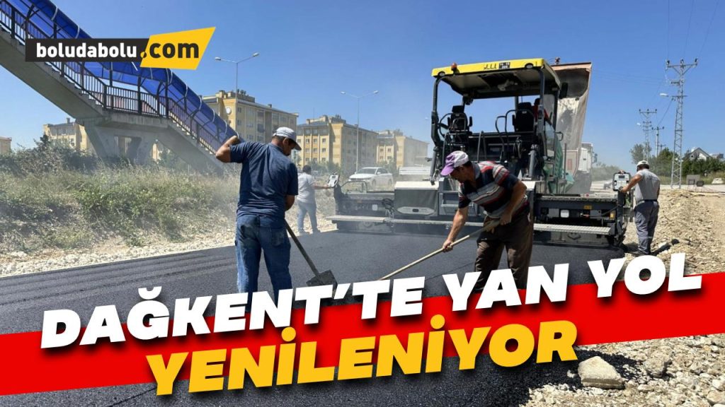 Dağkent’te yan yol yenileniyor Dağkent’te yan yol yenileniyor