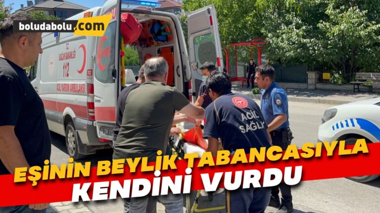 Oğluna veda mesajı atıp, eşinin beylik tabancasıyla kendini yaraladı