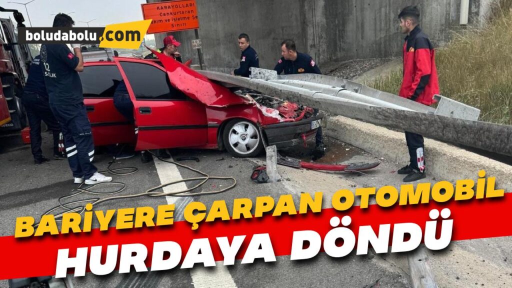 Bariyerlere çarpan otomobil hurdaya döndü: 1 yaralı Bariyerlere çarpan otomobil hurdaya döndü: 1 yaralı