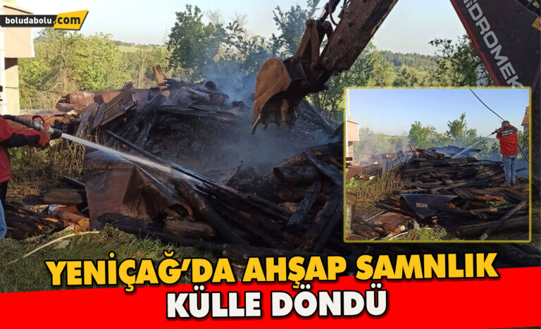 Bolu’da ahşap samanlık küle döndü
