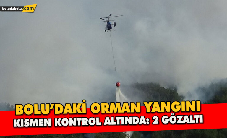 Bolu’daki orman yangını kısmen kontrol altında: 2 gözaltı