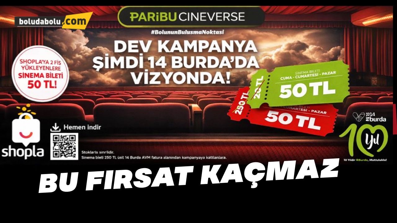 14 Burda AVM’de Sinema Keyfi Şubat’ta Sadece 50 TL!